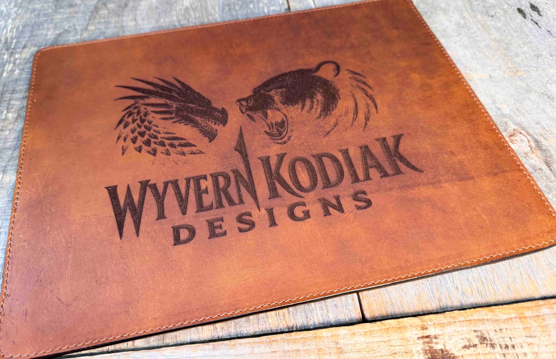 Premium Leather Engraved Desk Mat - Memories Made Custom