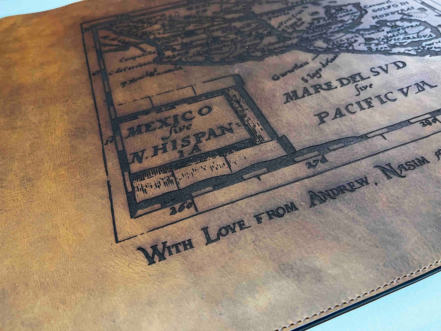 Premium Leather Engraved Desk Mat