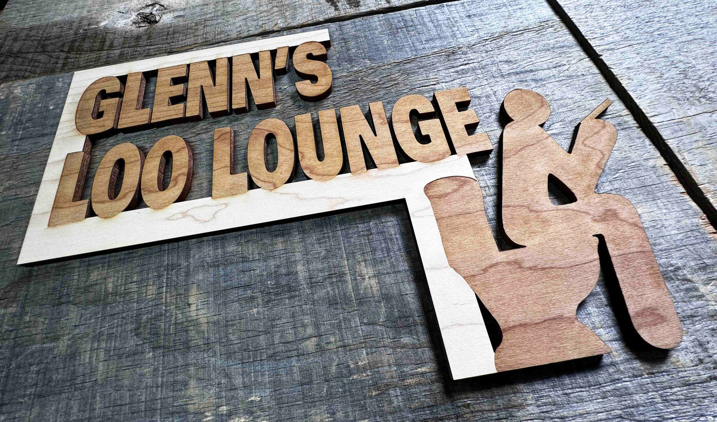 Door Frame Topper Signs - Loo Lounge