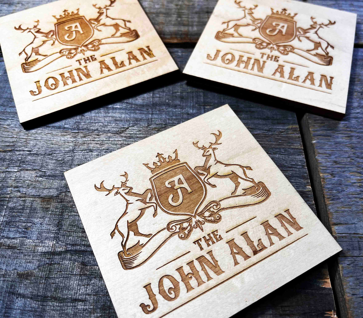 Custom Designed Wood Coaster