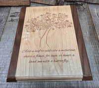 Maple and Walnut Custom Engraved Plaque Memories Made Custom