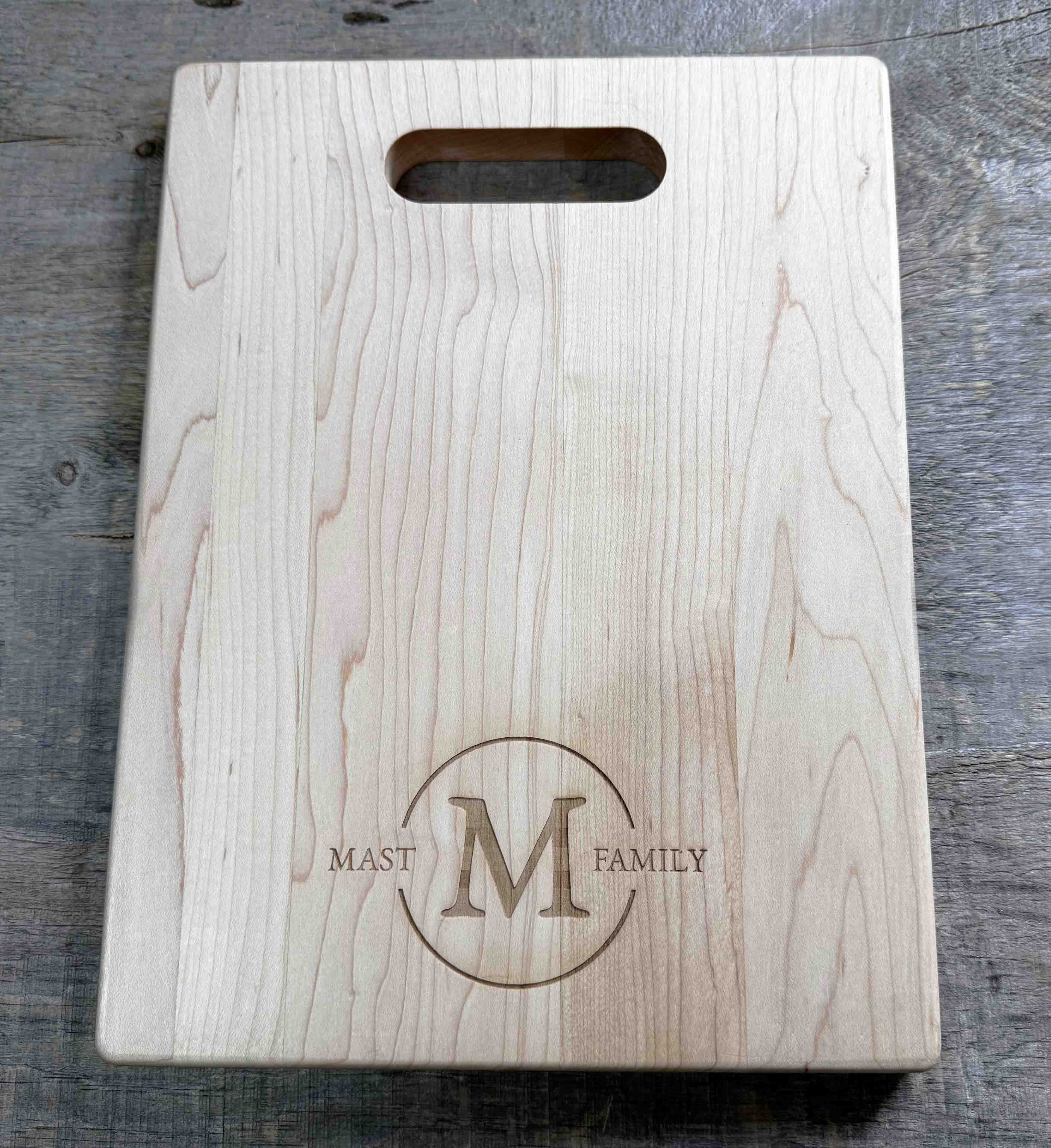 Maple Cutting Board Cutout Handle