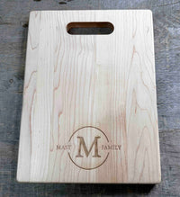 Maple Cutting Board Cutout Handle Memories Made Custom
