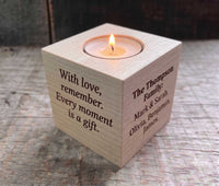 Celebration of Life: Custom Engraved Canadian Maple Memorial Block Gift Set