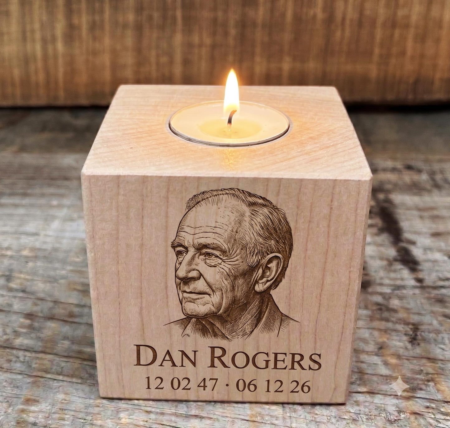 Celebration of Life: Custom Engraved Canadian Maple Memorial Block Gift Set