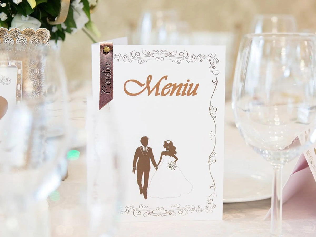 Leather Menu Guest Name Tags Memories Made Custom