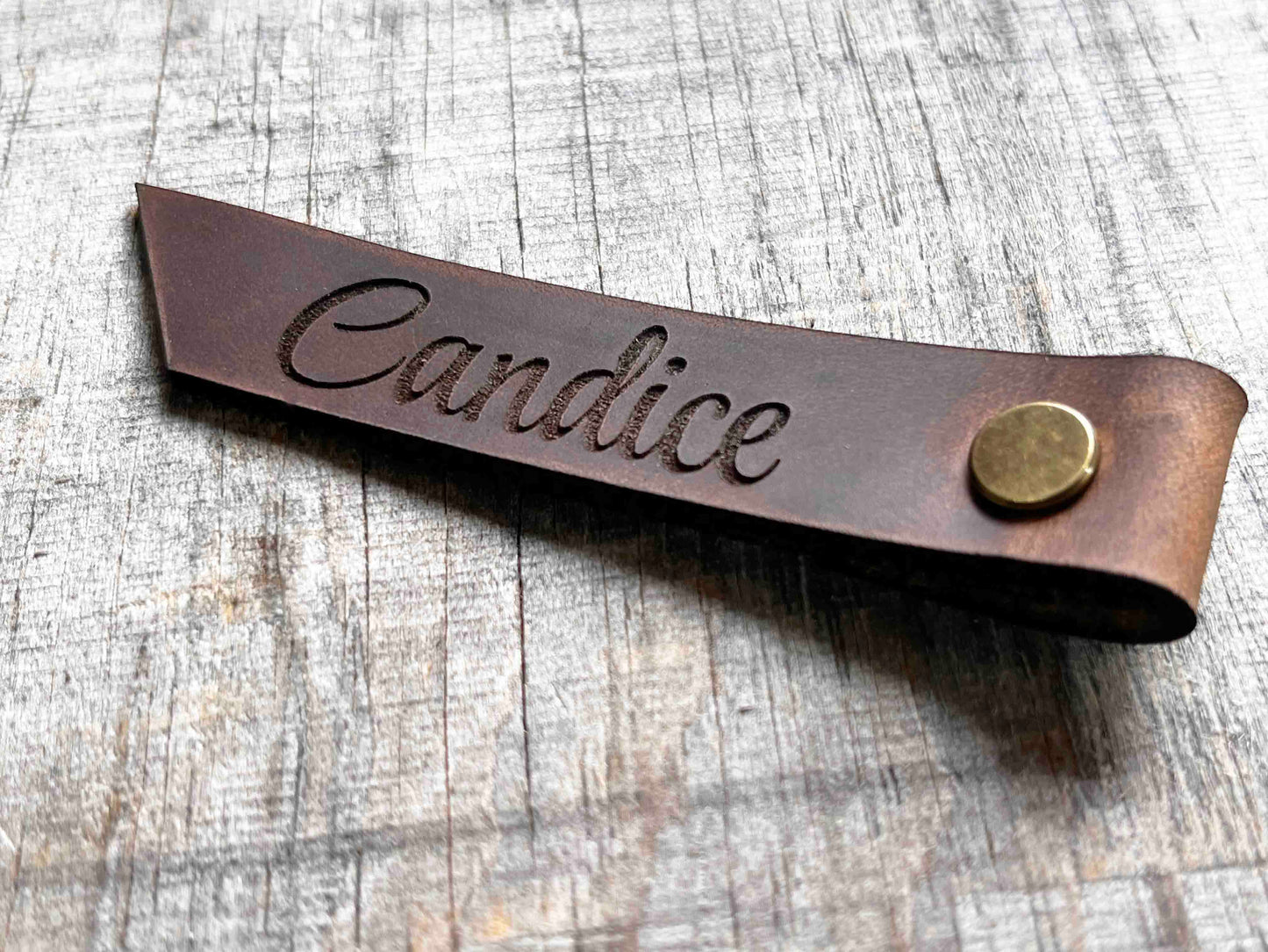 Leather Menu Guest Name Tags