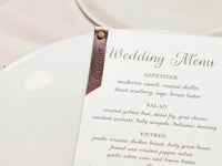 Leather Menu Guest Name Tags Memories Made Custom