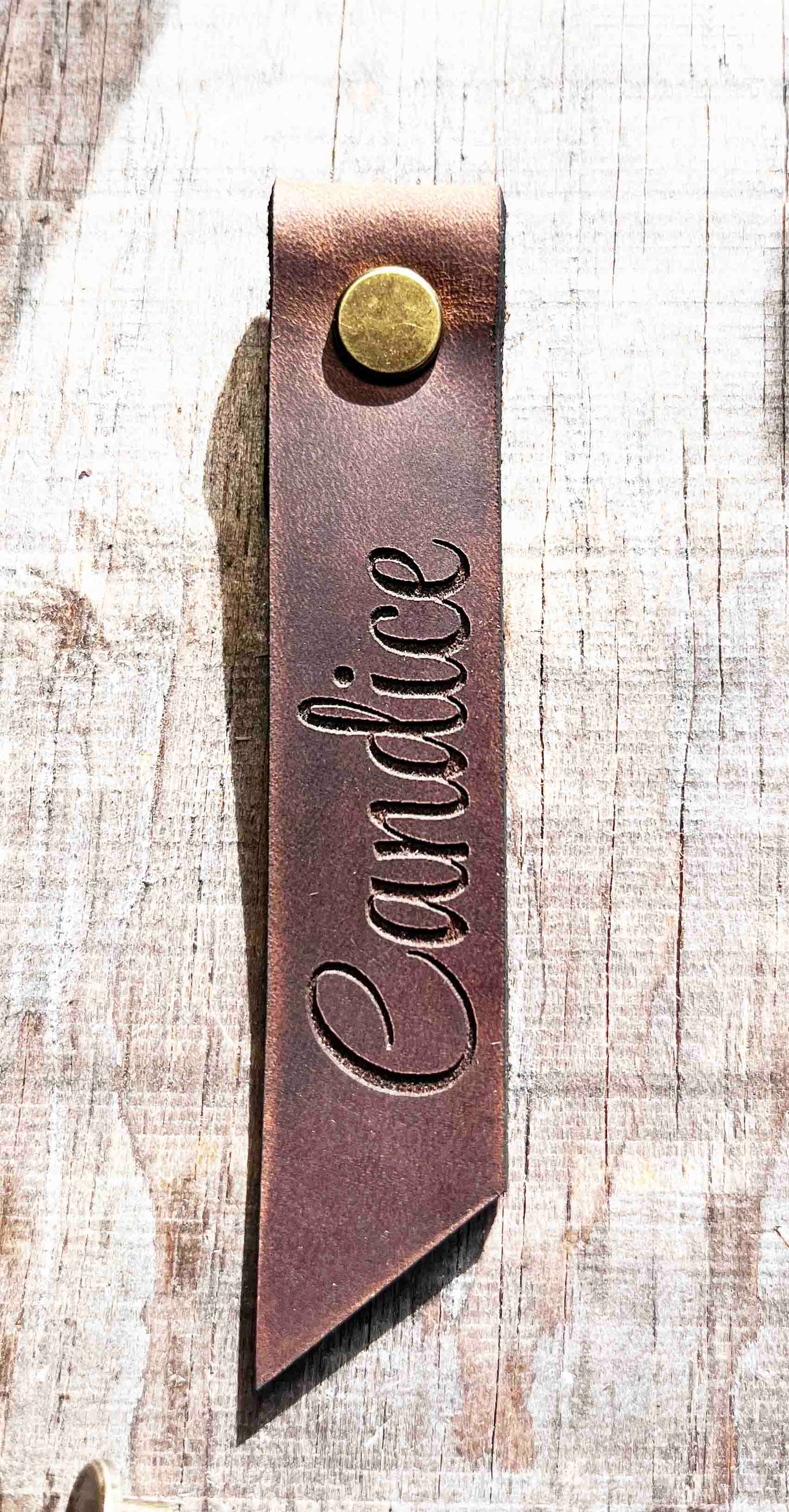 Leather Menu Guest Name Tags