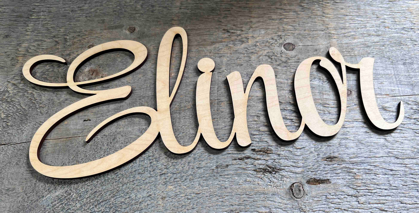 Wooden Name Sign