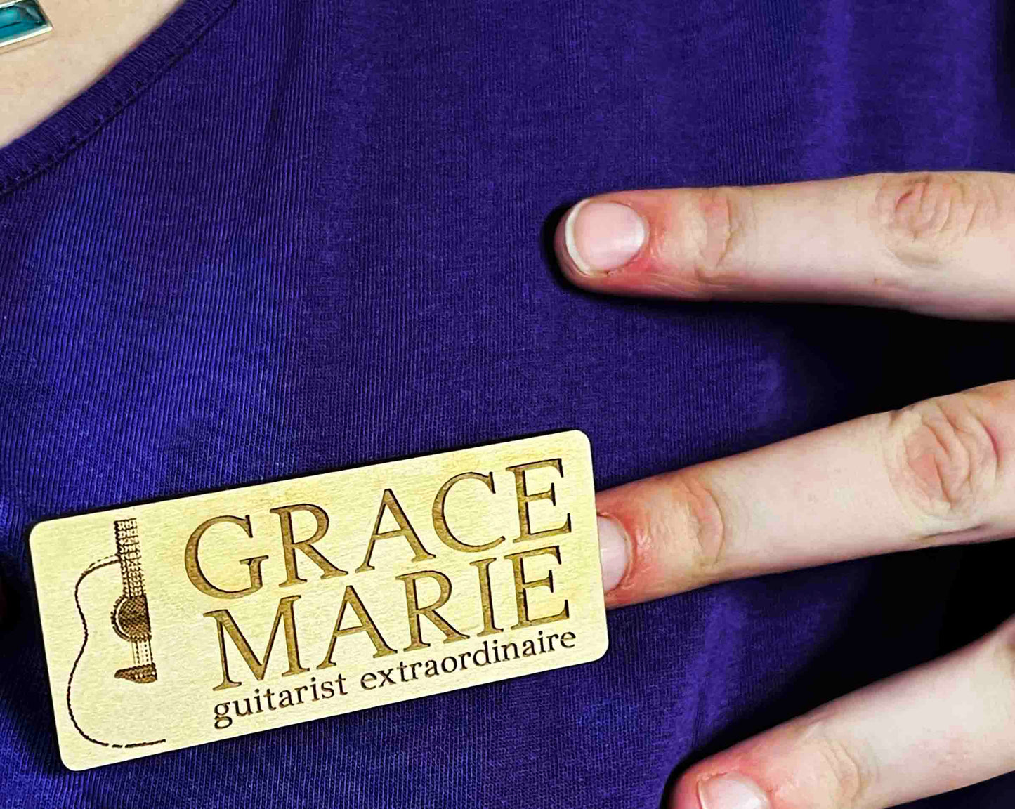 Wooden Name Badge Memories Made Custom