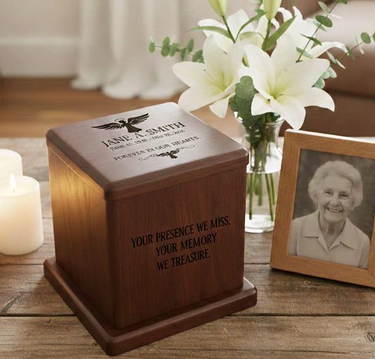 Northern Heritage Urn: Custom Laser Engraved Wooden Cremation Urn | Made in Canada