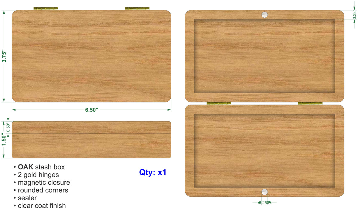 The Maple Buds Custom Hardwood Stash Box