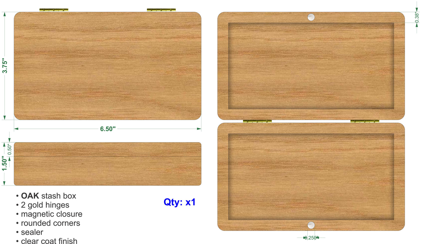 The Maple Buds Custom Hardwood Stash Box