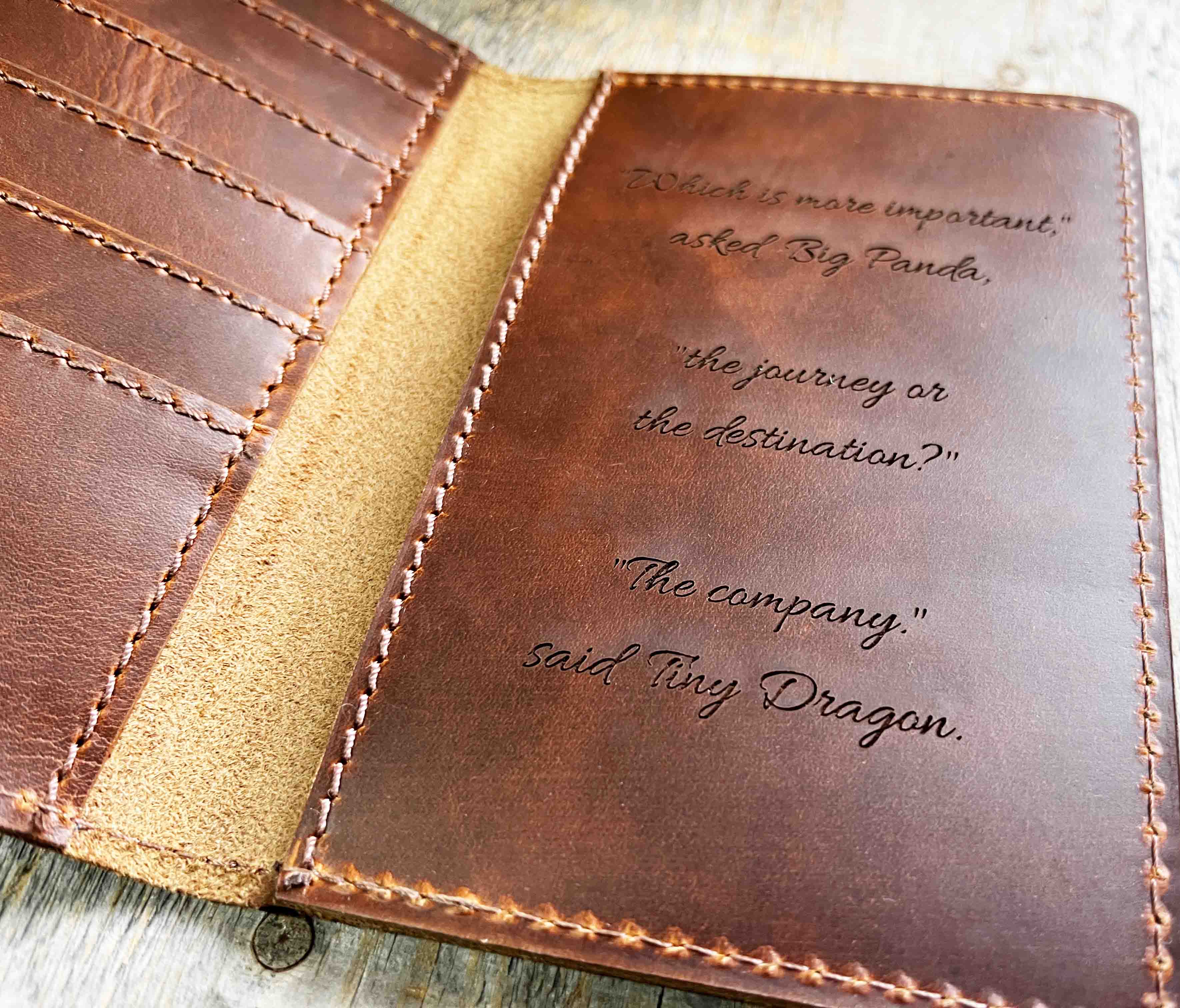 Passport Cover Premium Leather Engraved