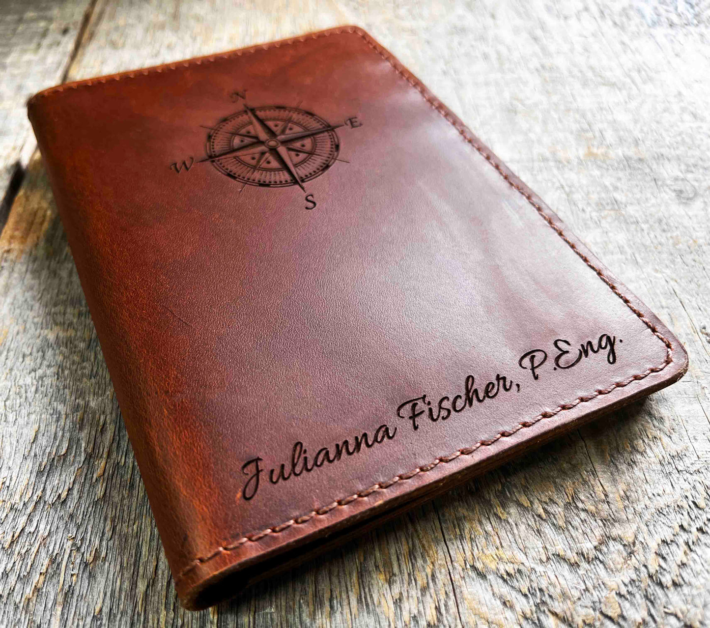 Passport Cover Premium Leather Engraved