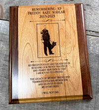 Wooden Plaque - Custom Engraved Memories Made Custom