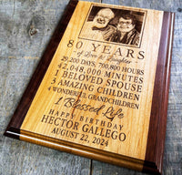 Wooden Plaque - Custom Engraved Memories Made Custom