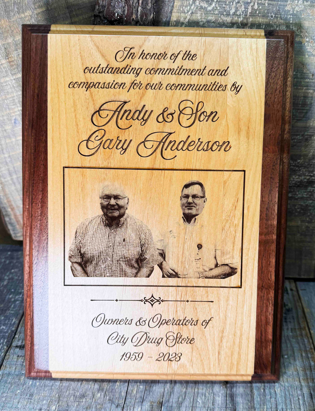 Wooden Plaque - Custom Engraved Memories Made Custom