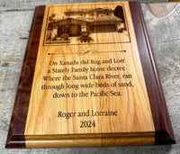 Wooden Plaque - Custom Engraved Memories Made Custom