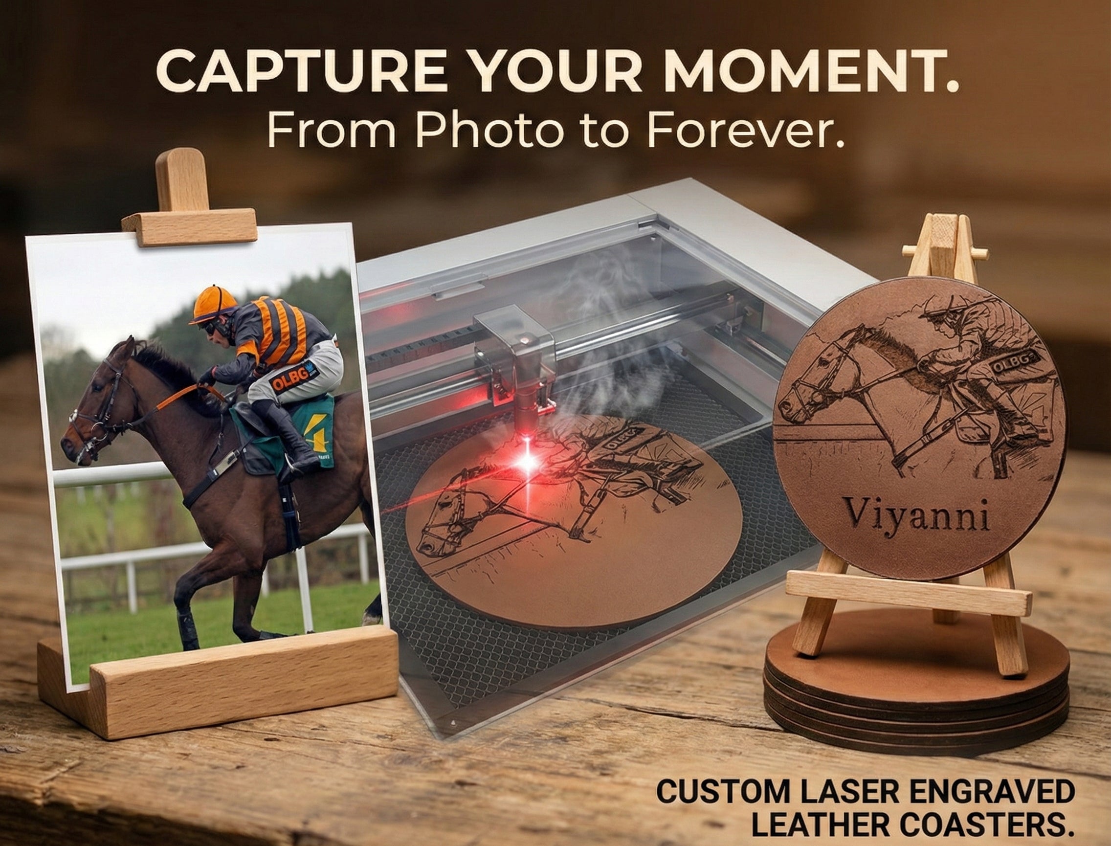 Custom Coasters - Premium Leather