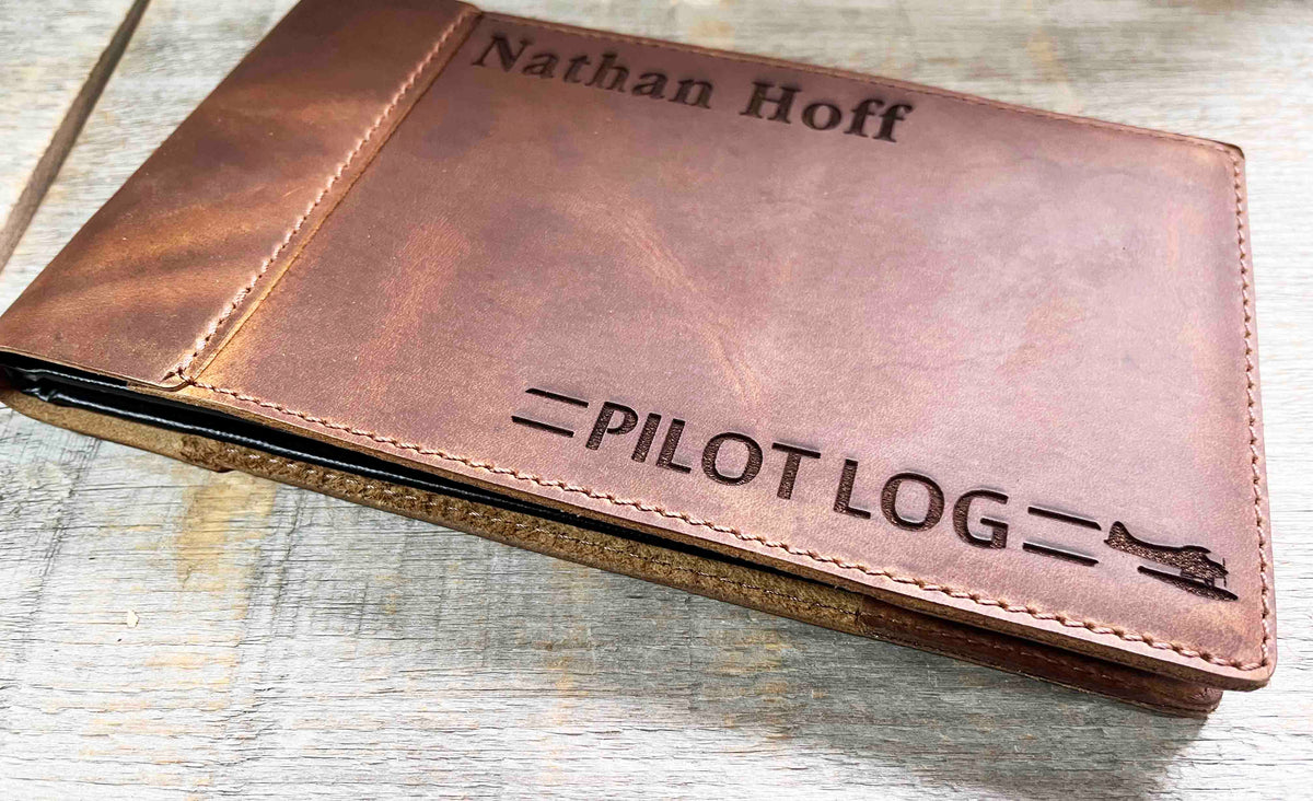 Master Pilots Log Premium Leather Engraved Memories Made Custom