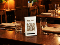 Personalized Wood QR Code Display | Handcrafted Laser Engraved Business Sign - Memories Made Custom