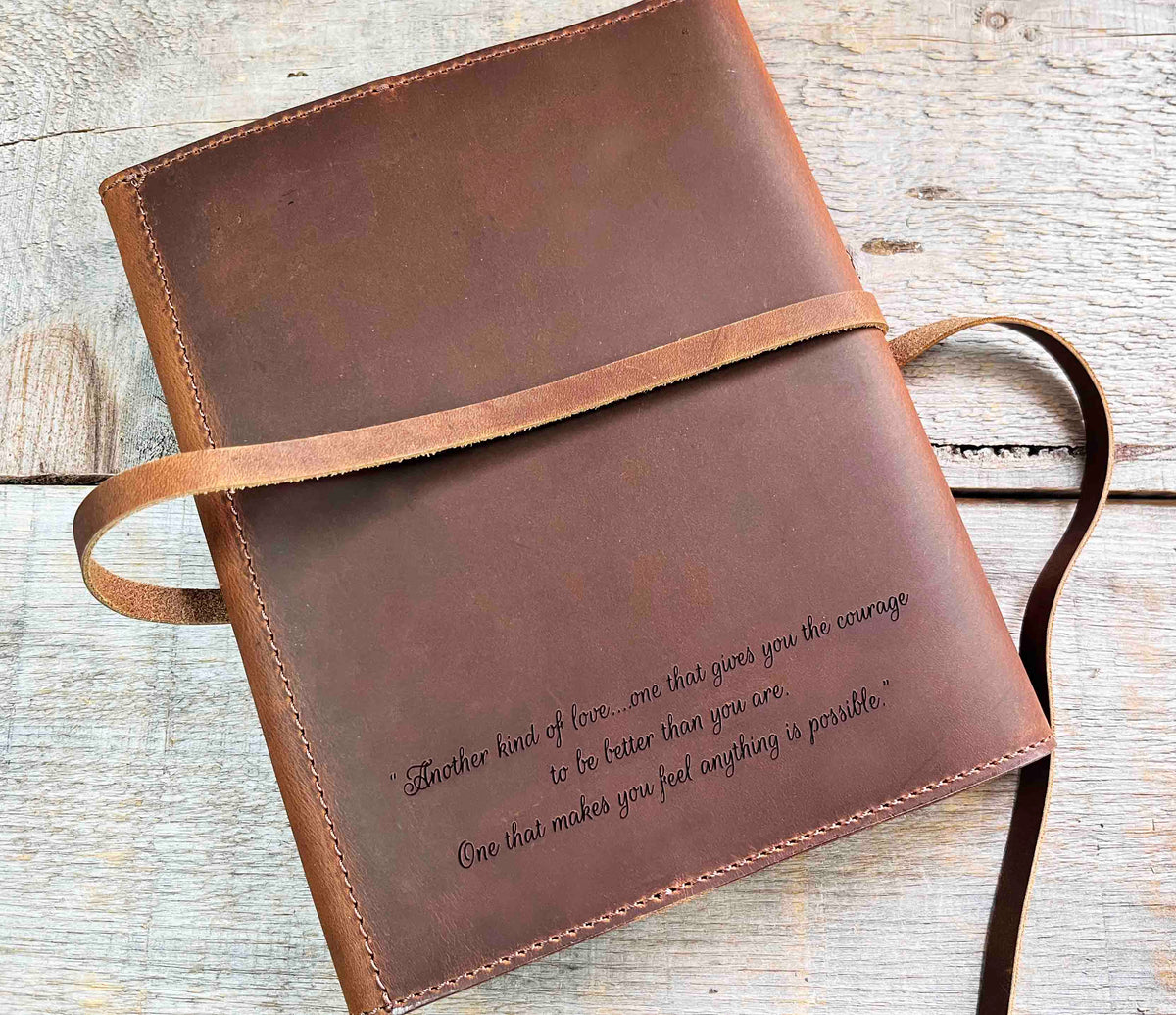 Refillable Journal / Premium Leather / Custom Engraved Memories Made Custom