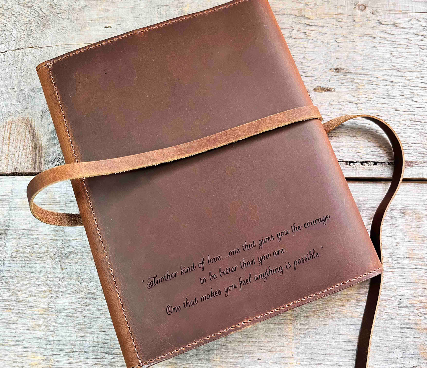 Refillable Journal / Premium Leather / Custom Engraved Memories Made Custom