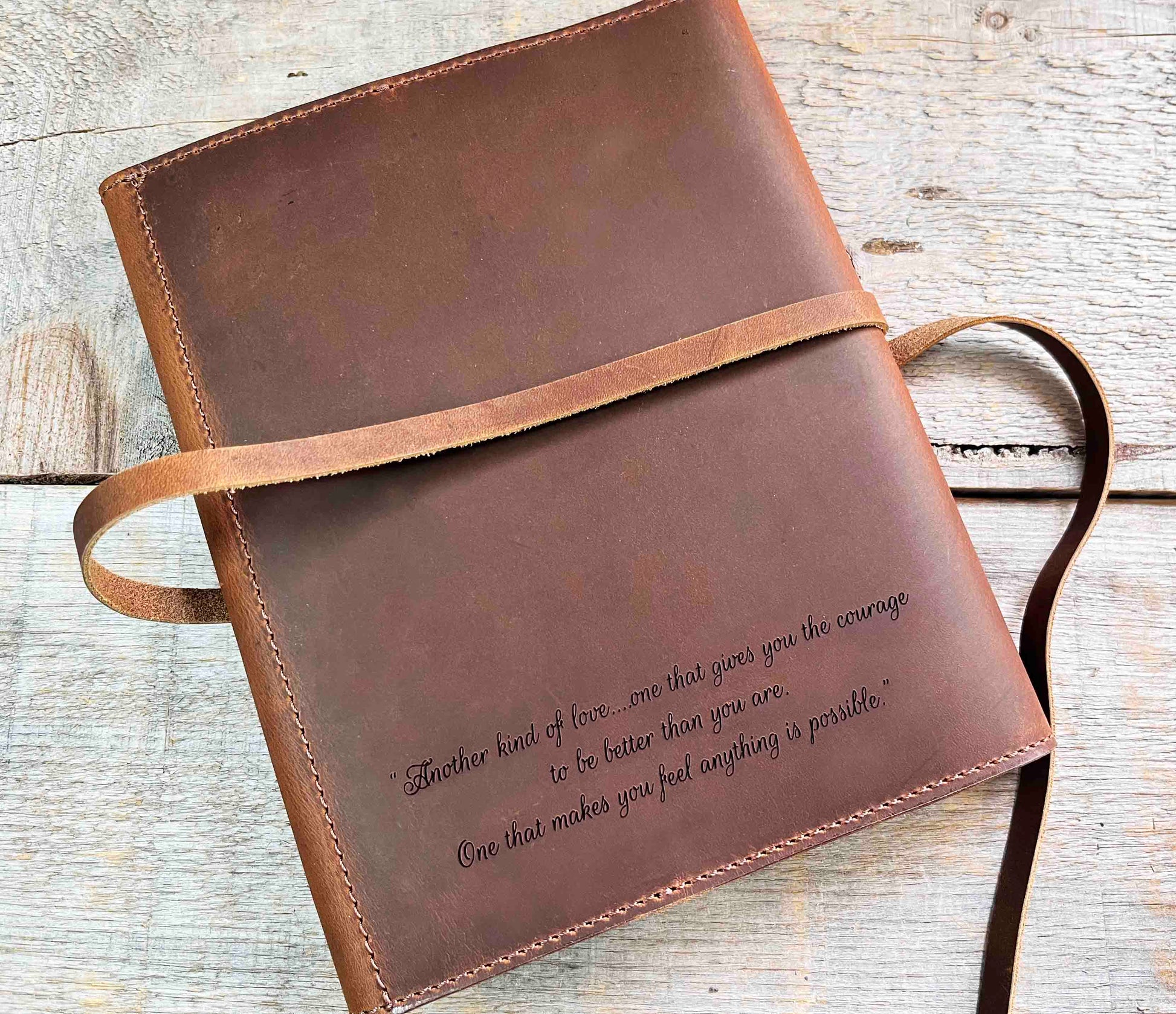 Refillable Journal / Premium Leather / Custom Engraved Memories Made Custom