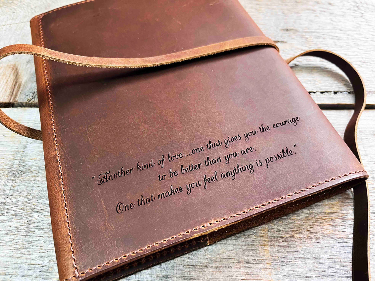 Refillable Journal / Premium Leather / Custom Engraved Memories Made Custom