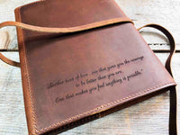 Refillable Journal / Premium Leather / Custom Engraved Memories Made Custom