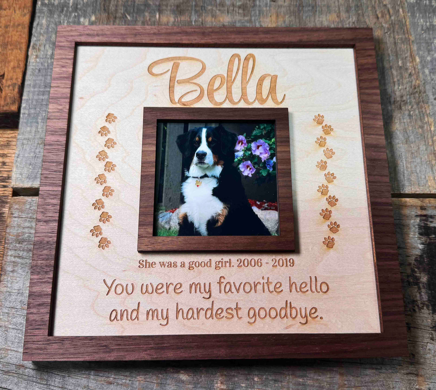 Rainbow Bridge Pet Memorial Frame Memories Made Custom