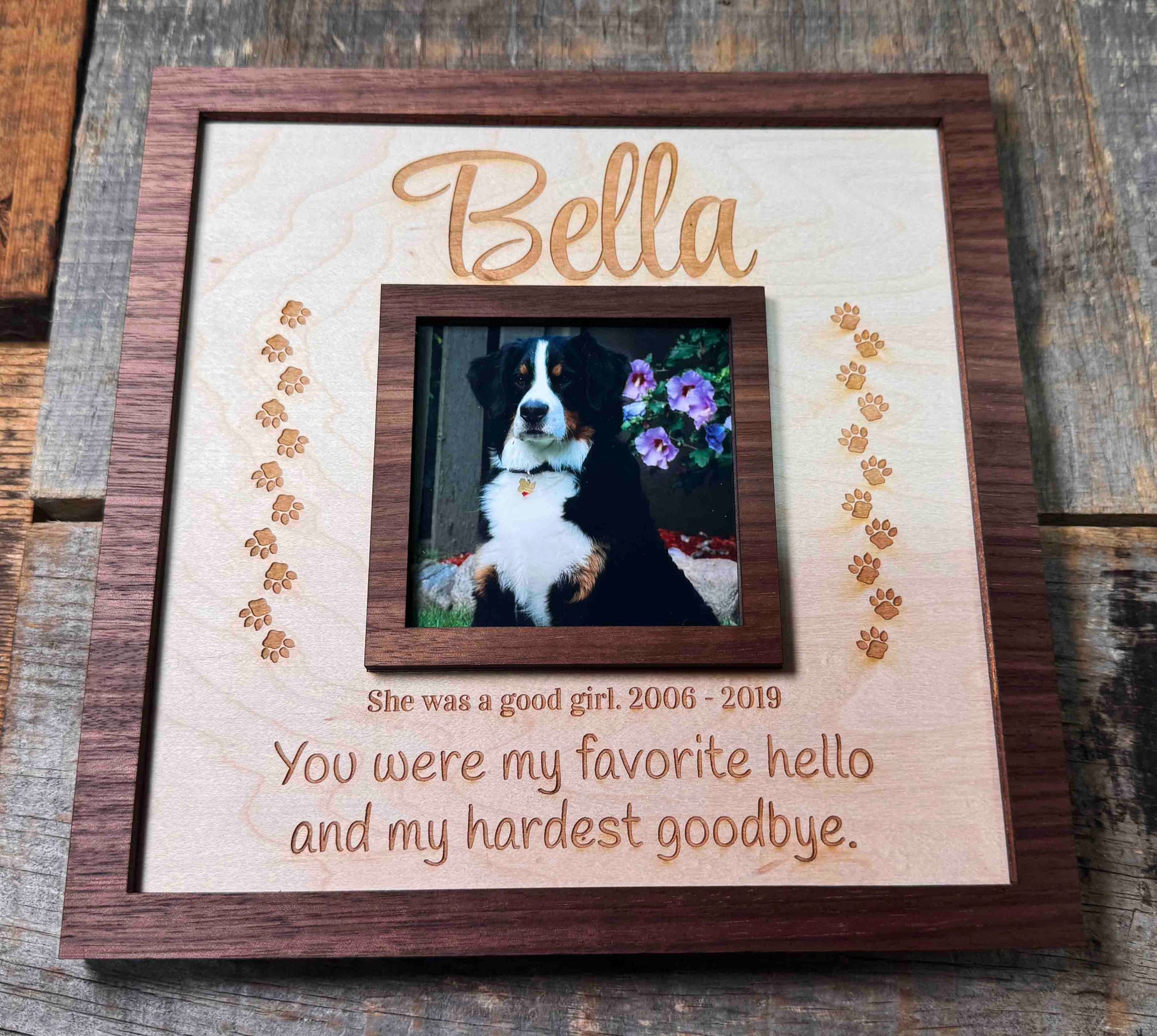 Rainbow Bridge Pet Memorial Frame Memories Made Custom