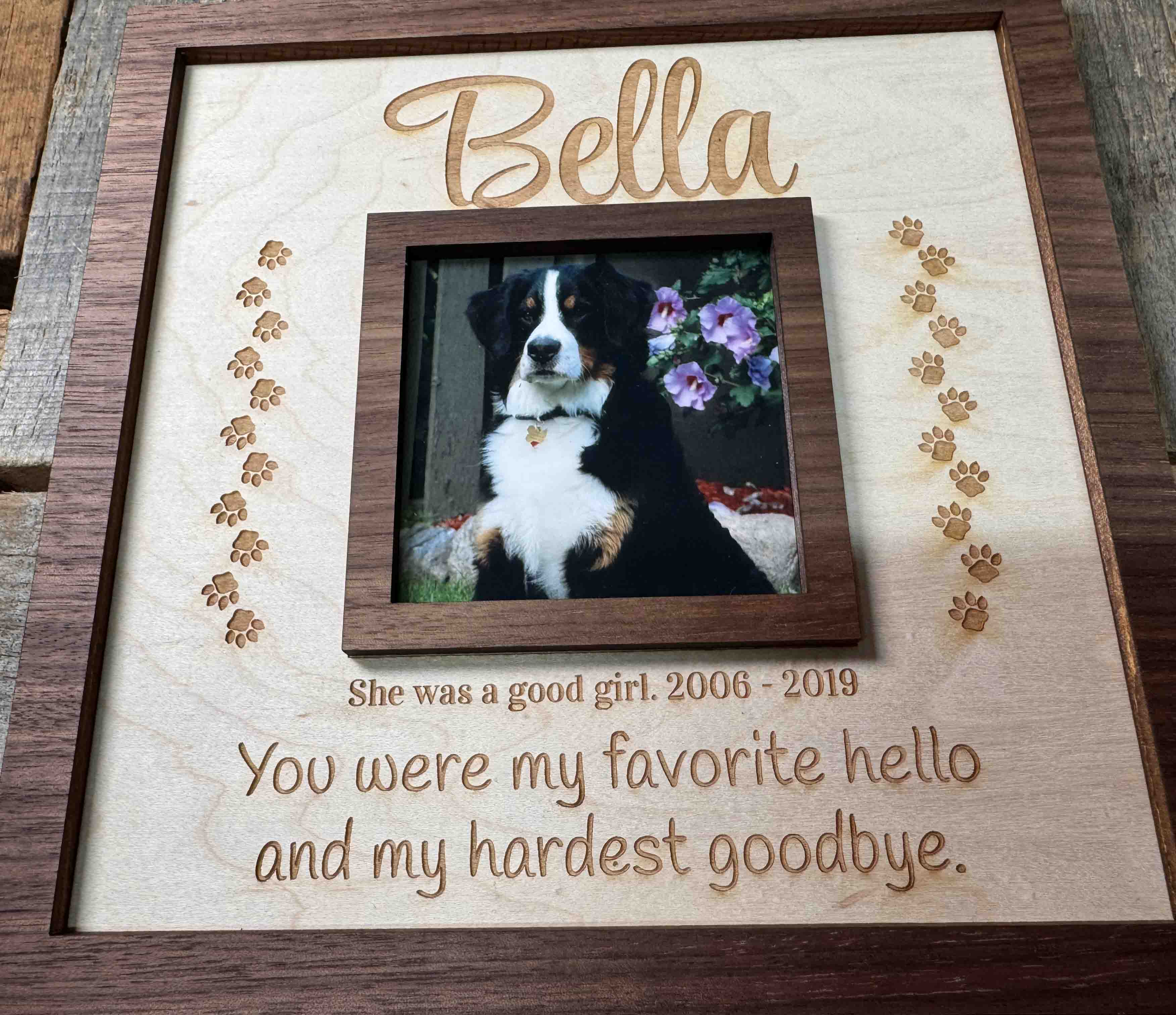 Rainbow Bridge Pet Memorial Frame Memories Made Custom
