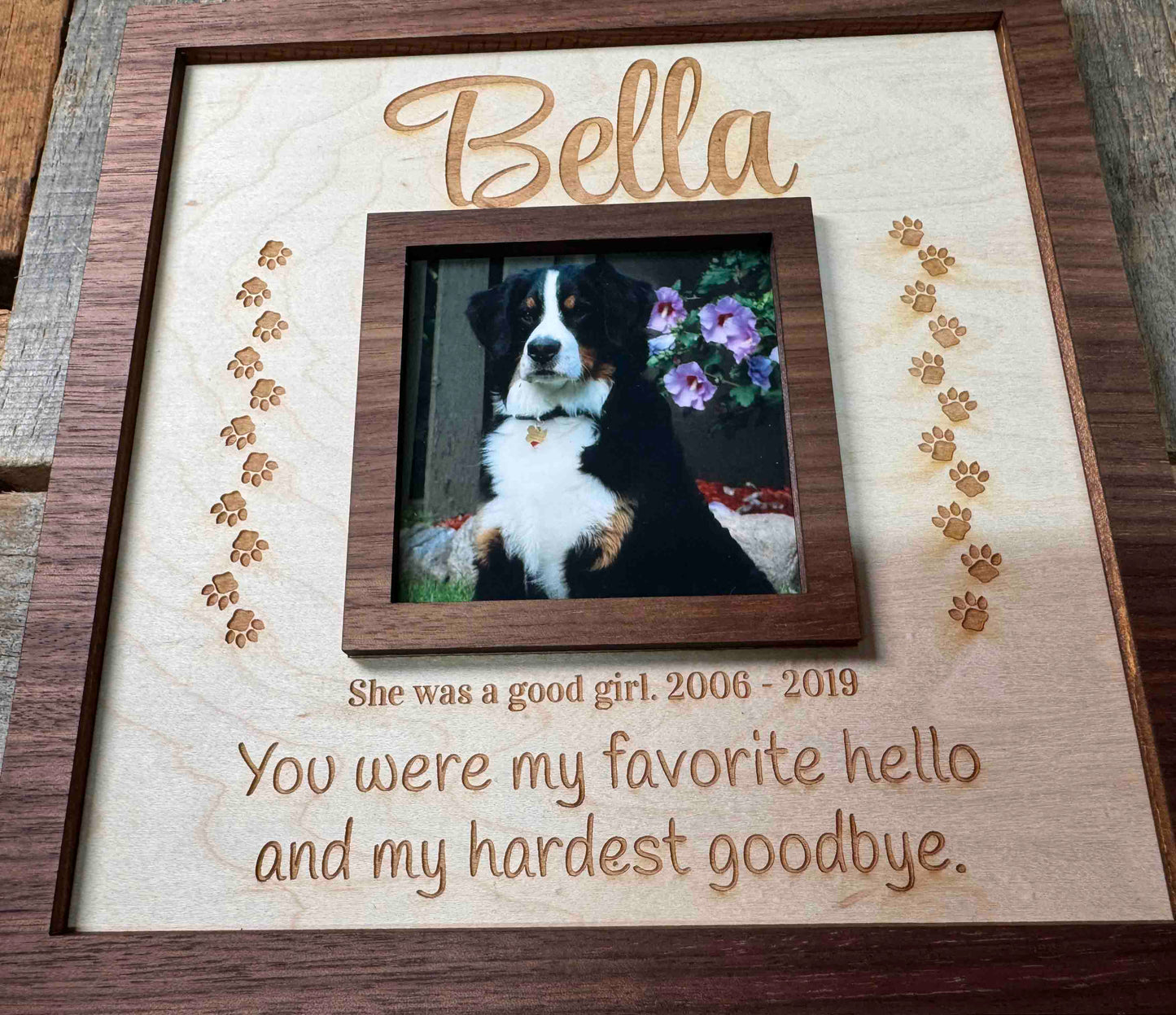 Rainbow Bridge Pet Memorial Frame Memories Made Custom