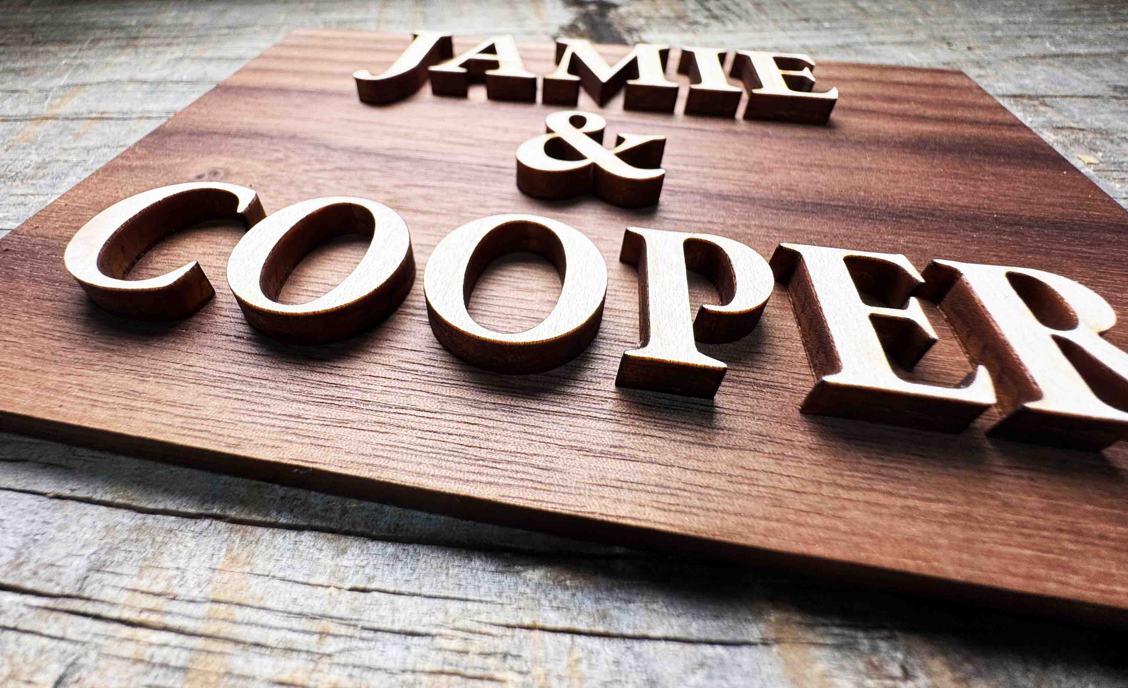 Dual Layer Wooden Sign - Memories Made Custom