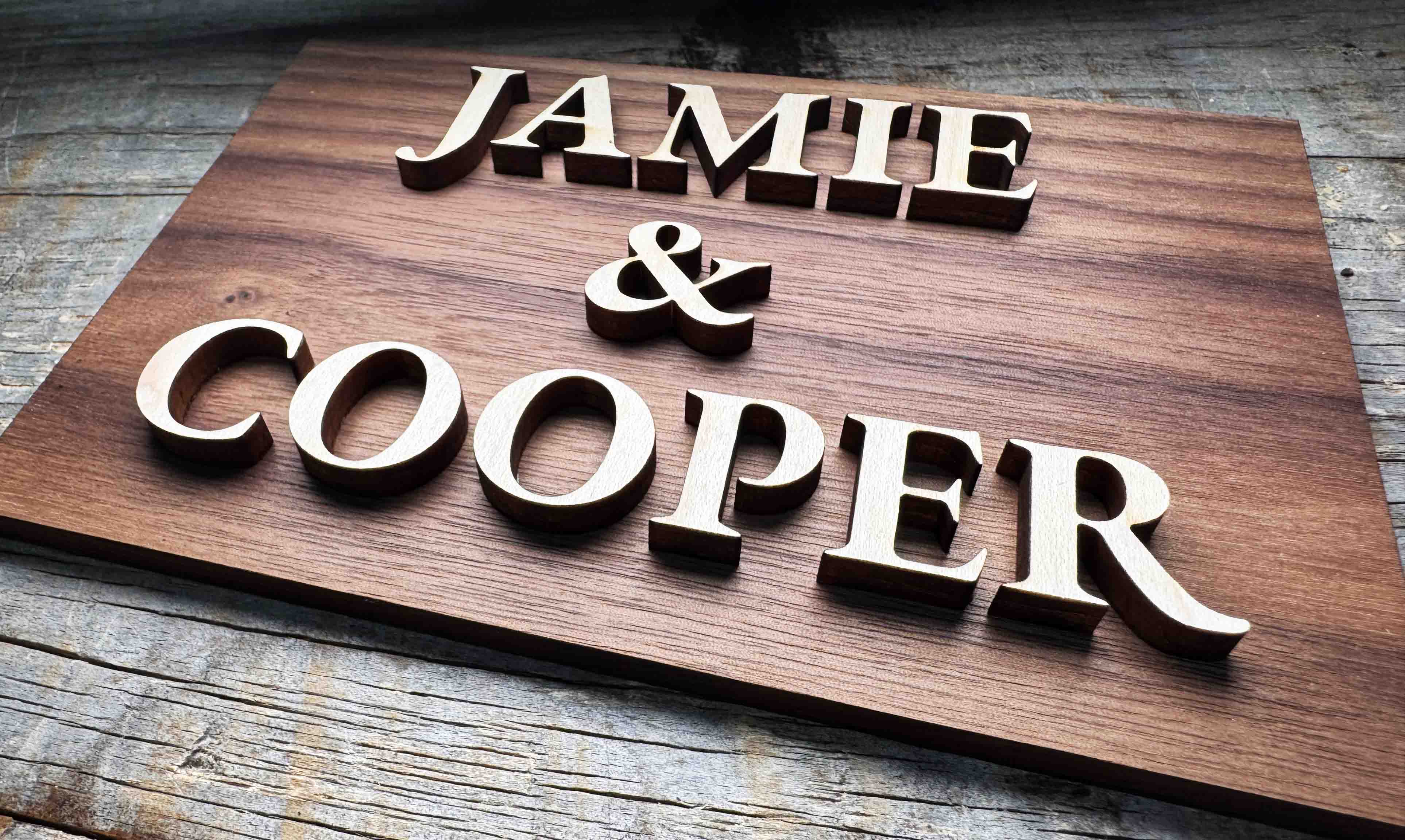 Dual Layer Wooden Sign - Memories Made Custom