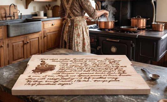 Handwritten Recipe Cutting Board | Engraved Canadian Solid Maple