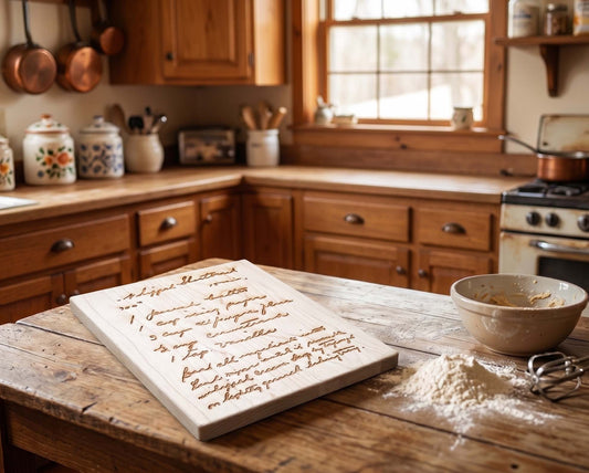 Personalized Recipe Engraved Mini Cutting Board | Custom Wood Keepsake Gift (7x8")