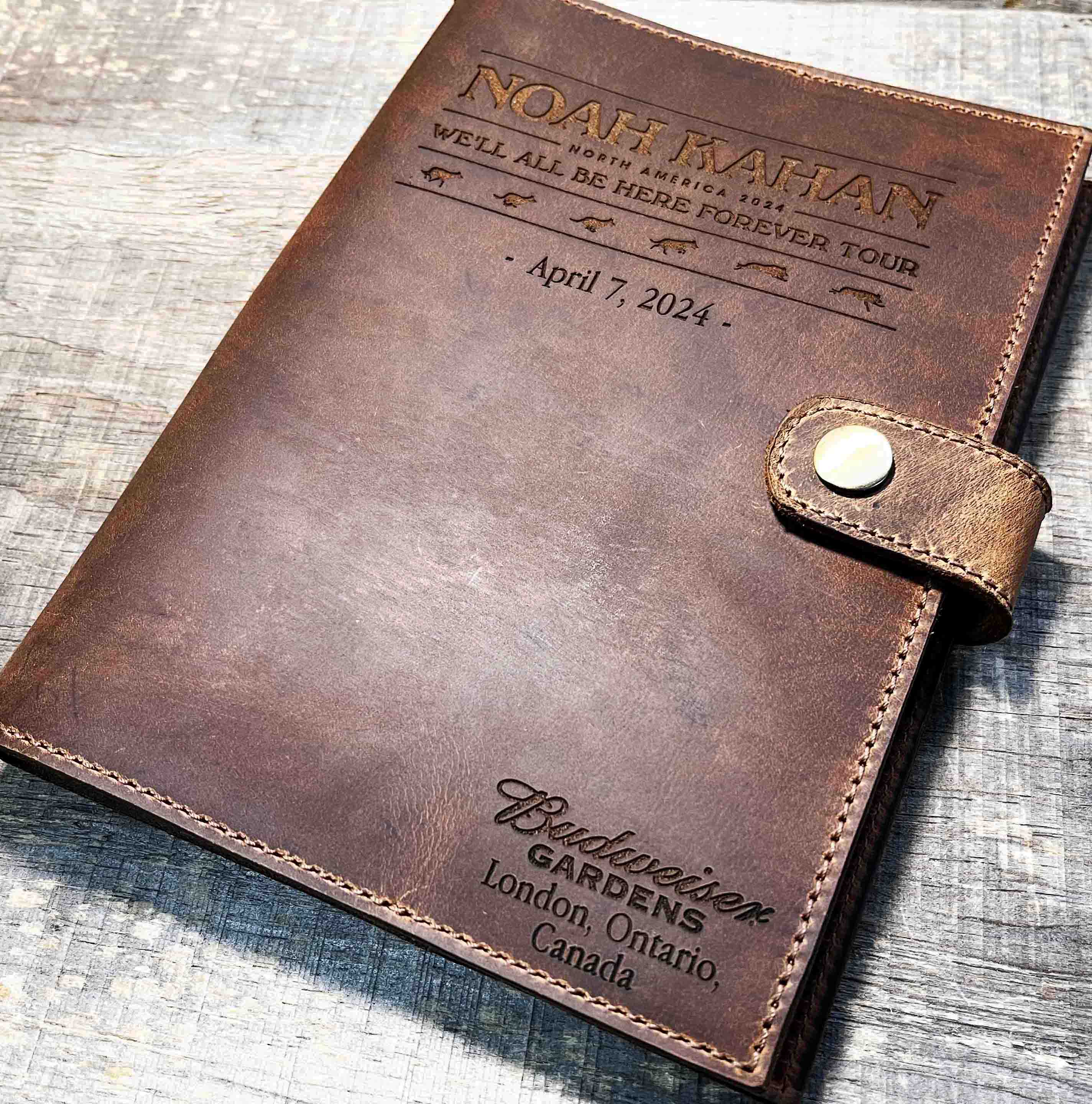 Refillable Journal Snap Closure / Premium Leather / Custom Engraved
