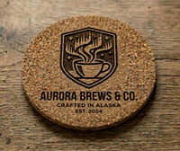 Custom Engraved Cork Coasters | Personalized, Designed & Engraved in Canada