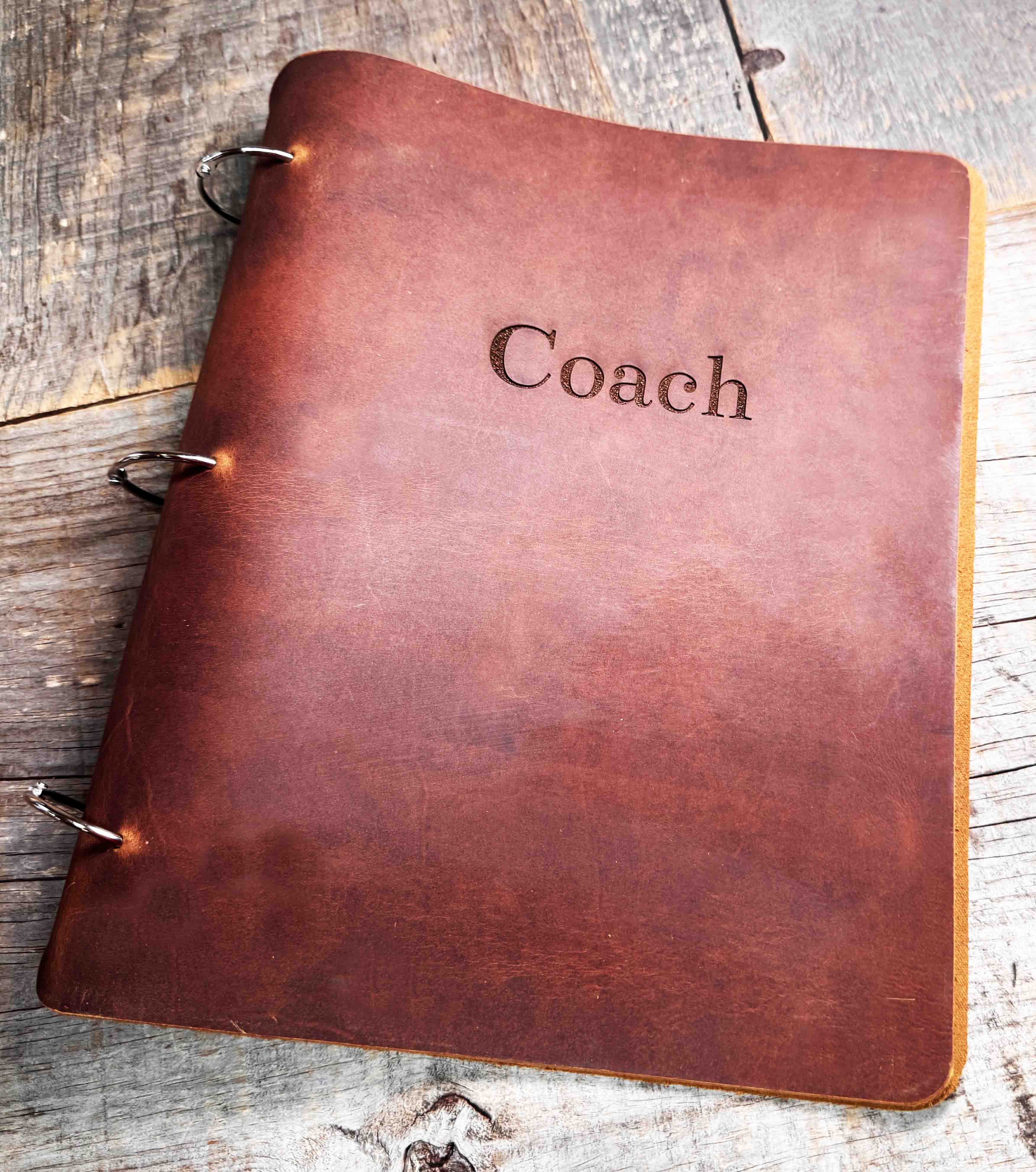 Leather Script Binder Custom Engraved Memories Made Custom