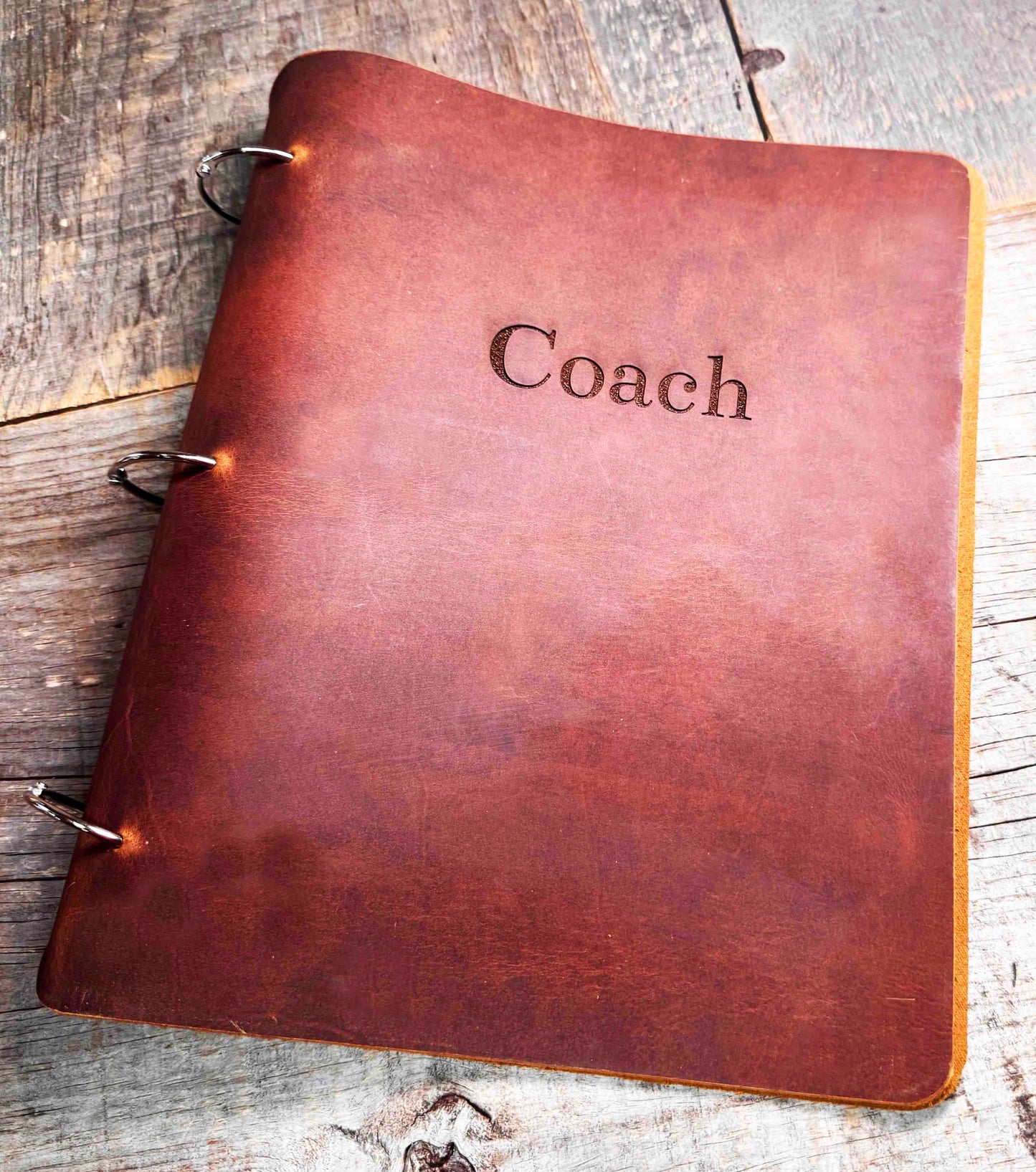 Leather Script Binder Custom Engraved Memories Made Custom