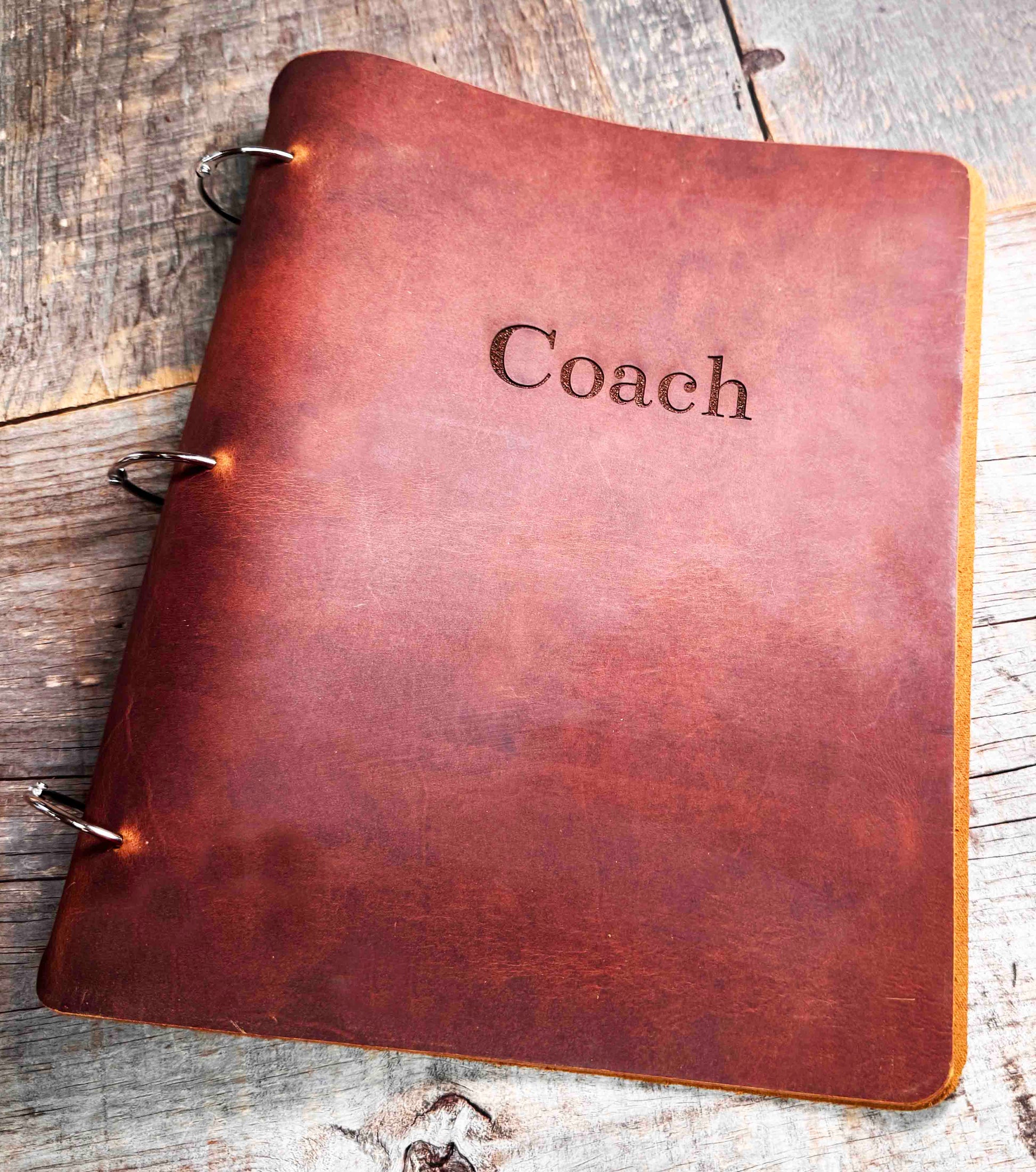 Leather Script Binder Custom Engraved Memories Made Custom