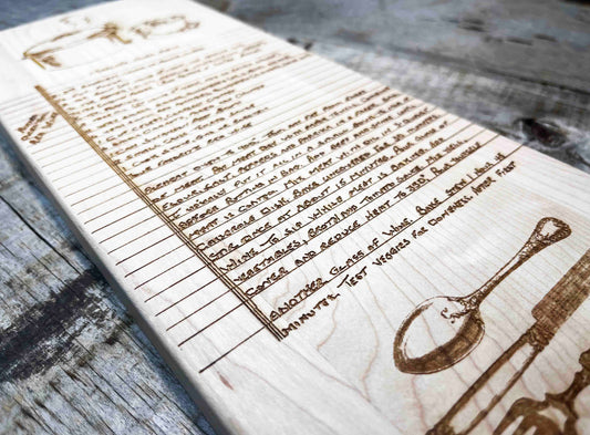 Family Recipe Engraved Serving Board