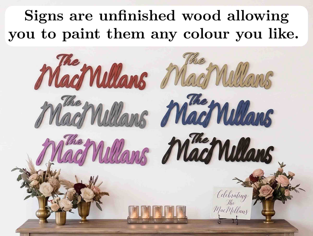 Custom Wood Name Sign: Personalized Wedding & Nursery Decor