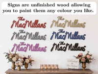 Custom Wood Name Sign: Personalized Wedding & Nursery Decor
