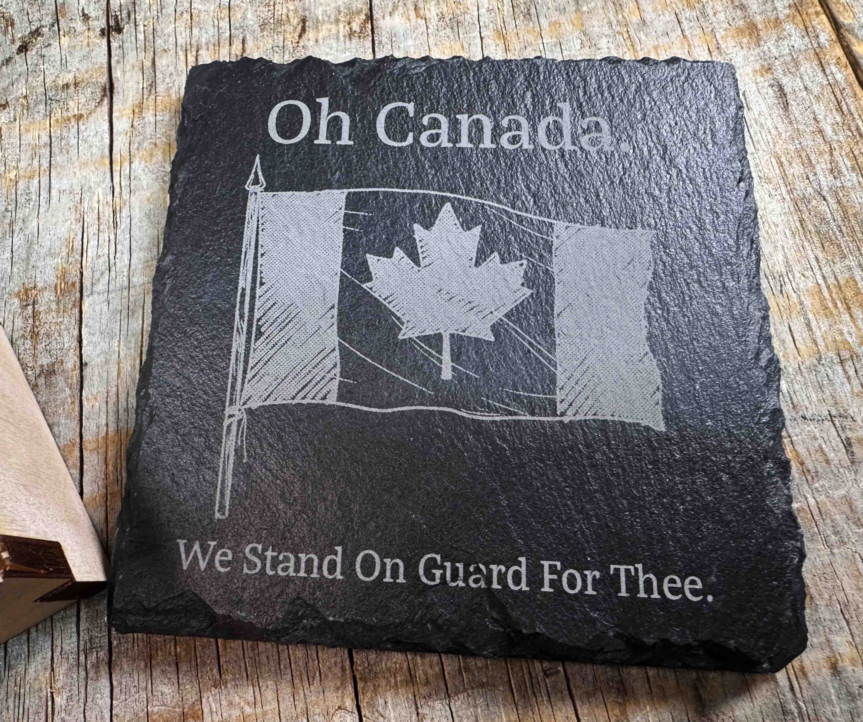 Canadian Flag Slate Coaster Memories Made Custom