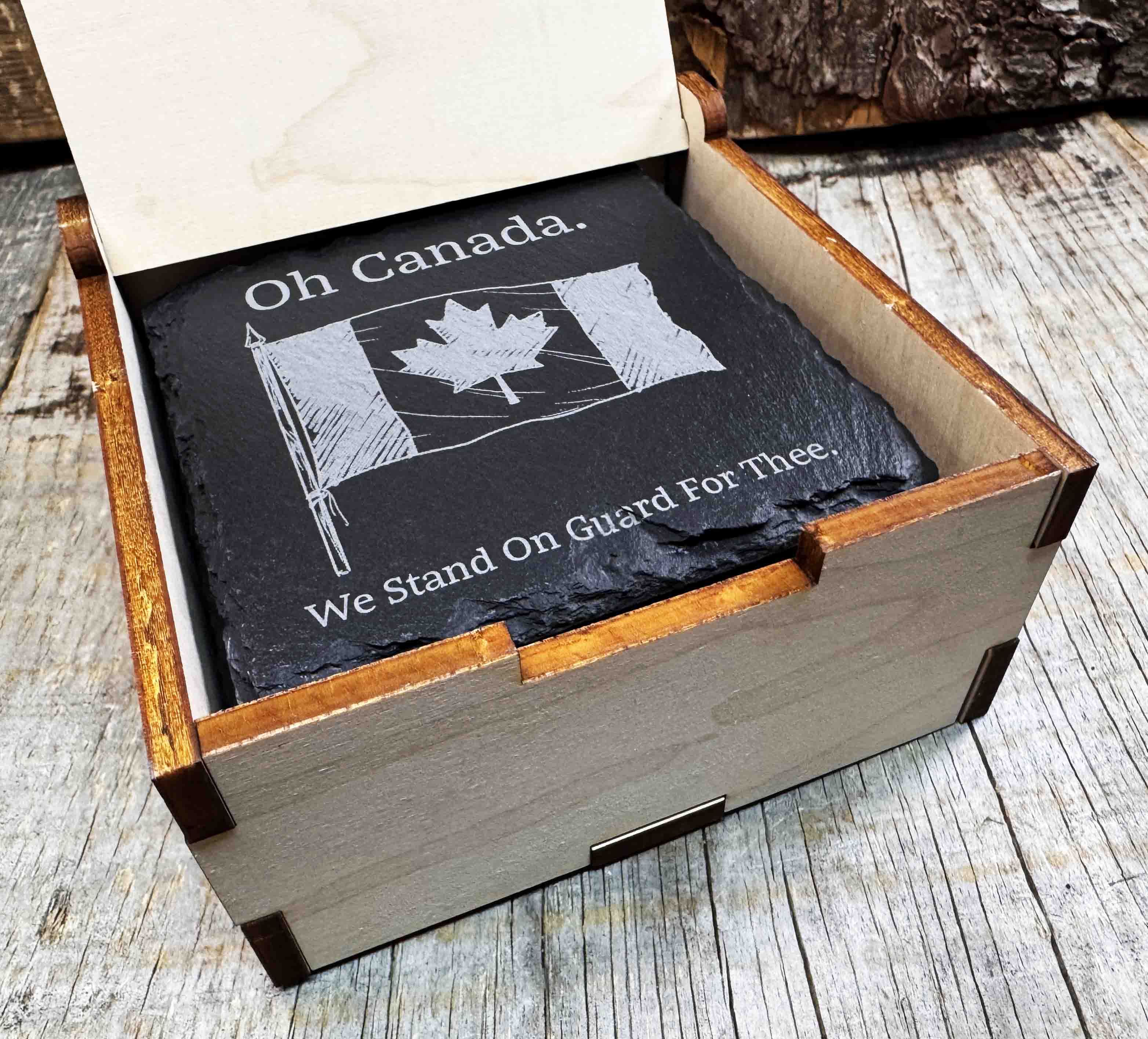 Canadian Flag Slate Coaster Memories Made Custom